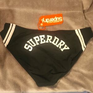 NWT Superdry Black White Sport Bikini Bottoms Size Mediun